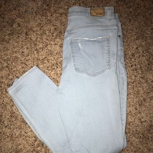 Express Girlfriend Ripped Jeans